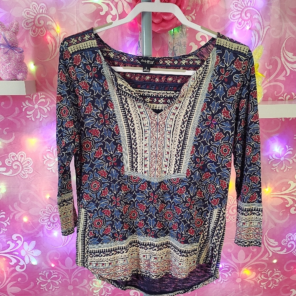 Lucky Brand Multicolor Floral Blouse